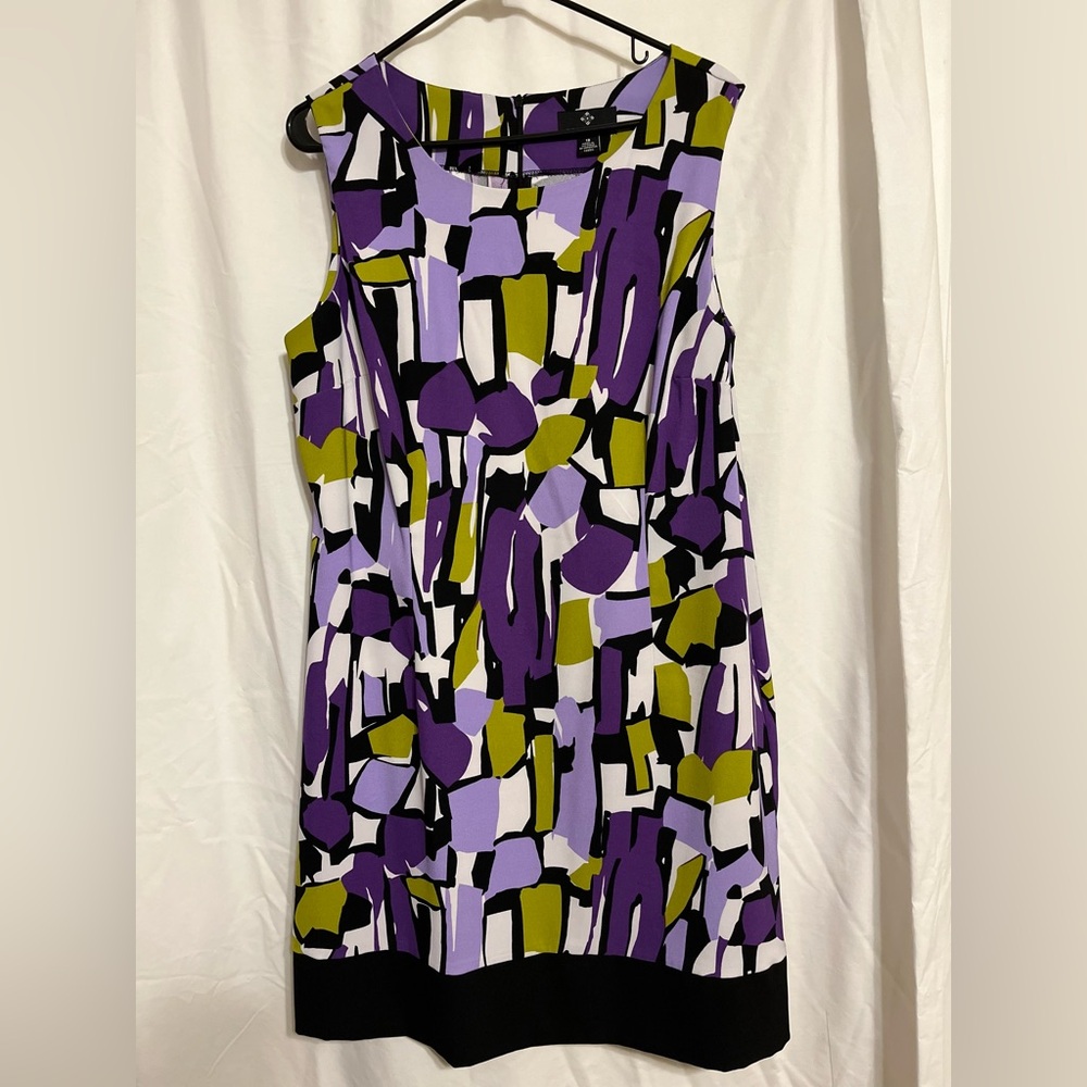 Abstract Print Sleeveless Dress by Ronni Nicole